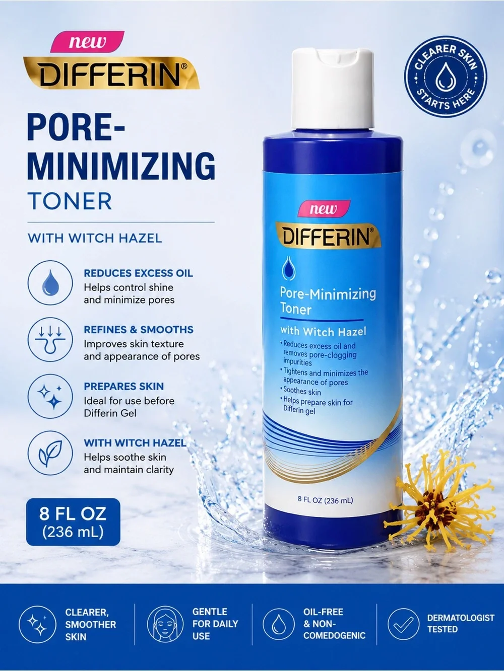 Pore-Minimizing Toner with Witch Hazel — Blue